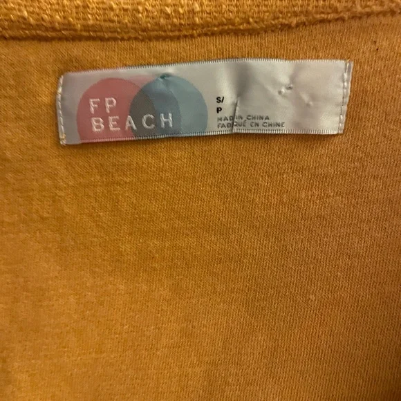 FREE PEOPLE Orange Button-Up Top - Picture 3 of 3